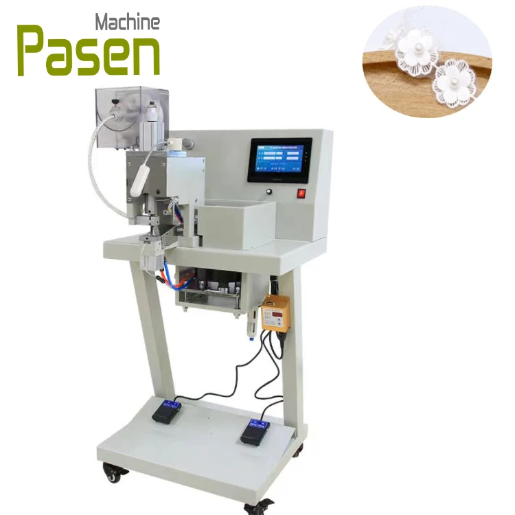 Bead Embroidery Machine Plastic Beads Pearl Nailing Machine Round Pearl Cloth Dress Beading Attaching Machine