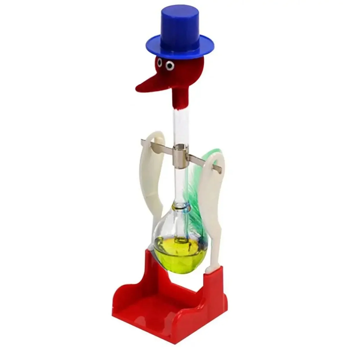 Transparent Drinking Bird with Fluid Perpetual Motion Balance Drink Water Bird Non-Stop Kids Educational Toys,DN03R