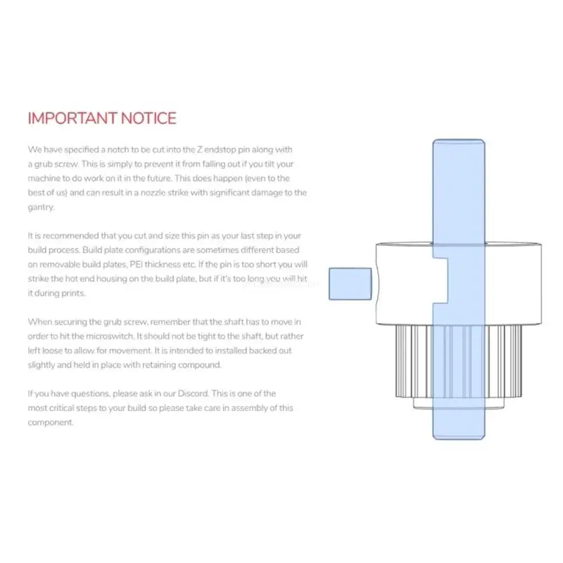 For VORON2.4 Optical Shaft Limit 30mm/35mm DAxis ZDrive 60mm Optical Shaft DropShipping