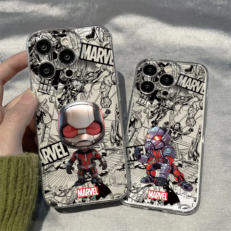 Marvel Ant Man Cool For Realme10 9 C30 53 63 Narzo50 Find X5 Reno12 11 10 8 7 6 Pro Plus Transparent Space Phone Case Funda Capa