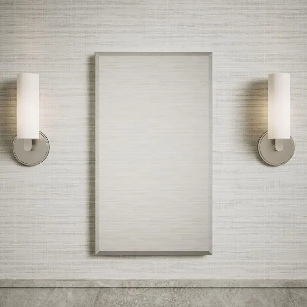 CB-CLC1526S elBathroom Mirror Medicine Cabinet, Single Door, Recular Beveled Edg, Bathroom Cabinet Mirror, Adjustable Shelves, 1 view 2