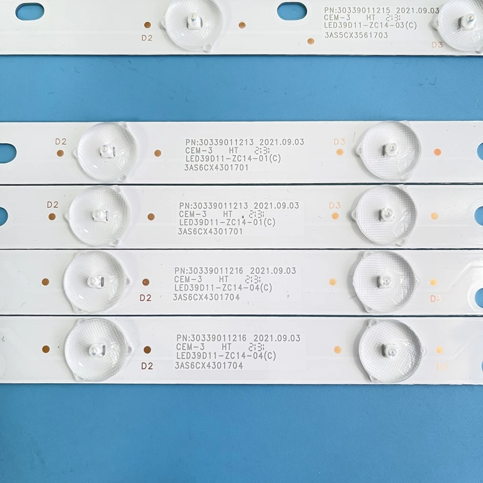 8pcs HA CONDOTTO LE STRISCE LED39D11-ZC14-01 (C) LED39D11-ZC14-02 (C) LED39D11-ZC14-03 (C) LED39D11-ZC14-04 (C) v390HJ1-P02 PLE-