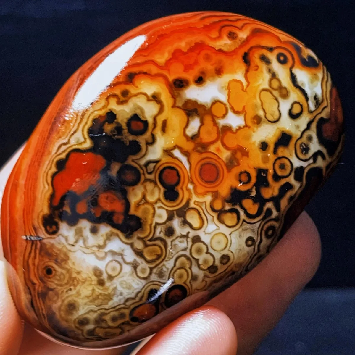 Natural Banded Agate Multi Color, Polished Tumbled, Display Stone, Vase Filler, Crystal Collection, Table Display, Desk Decor