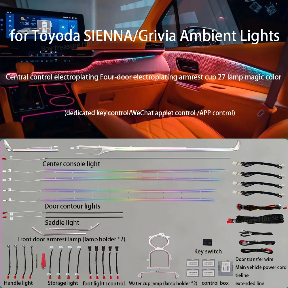 

Для Toyota Sienna Grivia динамическая резьба в виде радиуса декоративная панель интерьерная модификация окружающей среды светильник