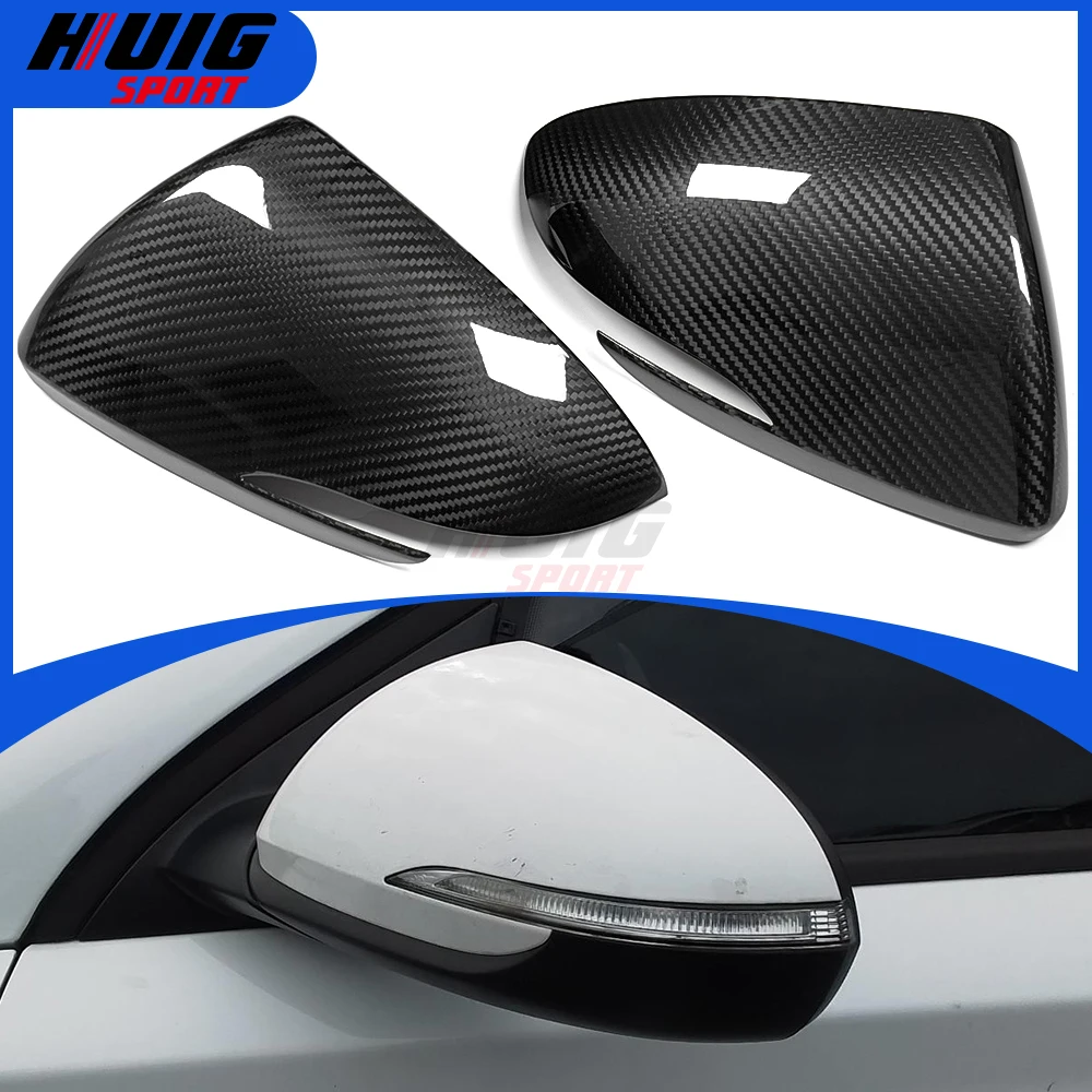 For Hyundai i30 N Line i30N 2018-2025 Real Dry Carbon Fiber Car Side Wing Rear View Mirror Cap Shell Cover Trim Accessories