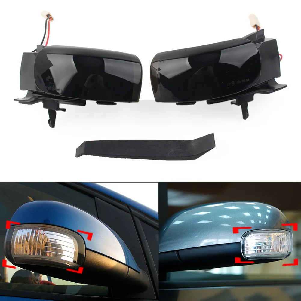 1 Pair Car LED Turn Signal Light Dynamic Rearview Mirror Indicator Lamp For VW Touran 2003 2004 2005 2006 2007 2008 2009