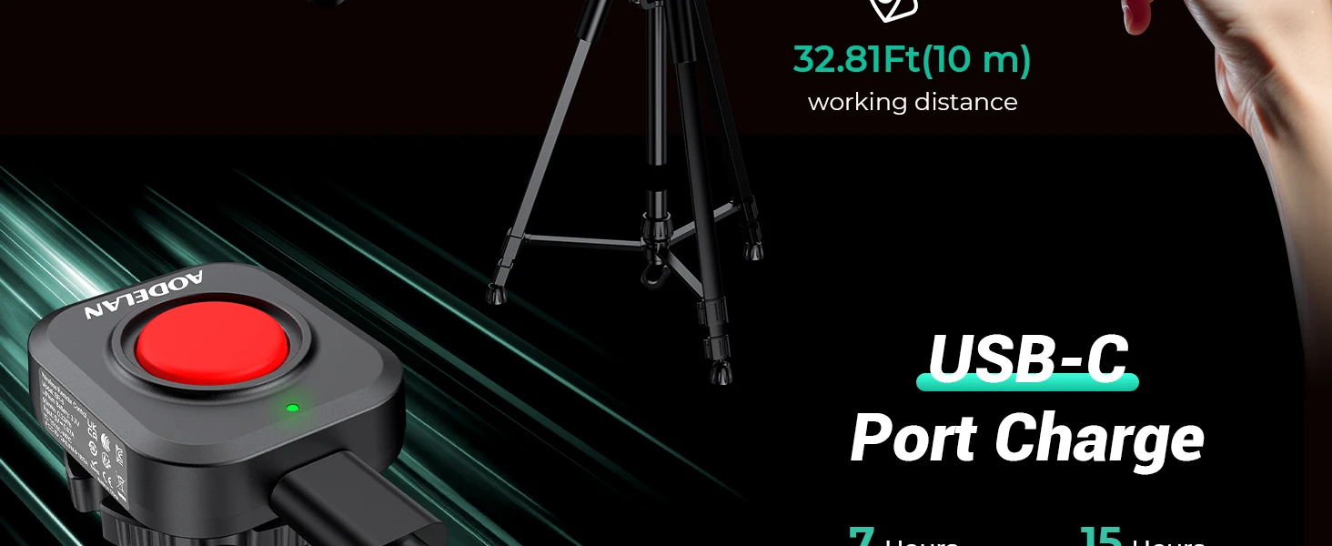 Wiederaufladbare Kabellose Kamera-Aufnahmeknopf-Fernbedienung für Obergriff, Video Start/Stopp Fernauslöser für Canon Sony Fujifilm – Detail 3