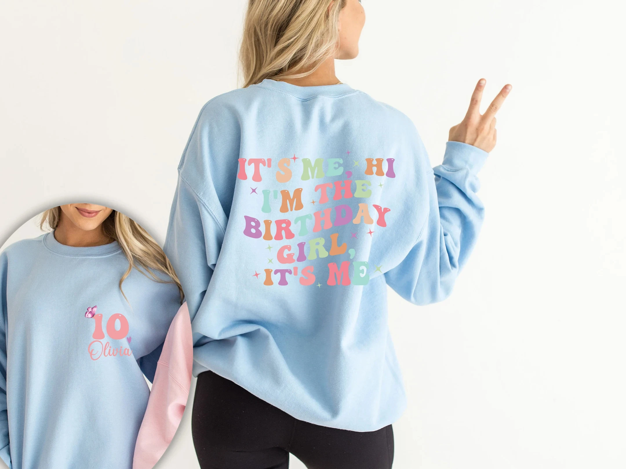 Hot Sale Popular Female Sweater It's Me Hi I'm The Birthday Girl It's Me Slogan Women Sweatshirt Best Birthday Gift Girl Tops