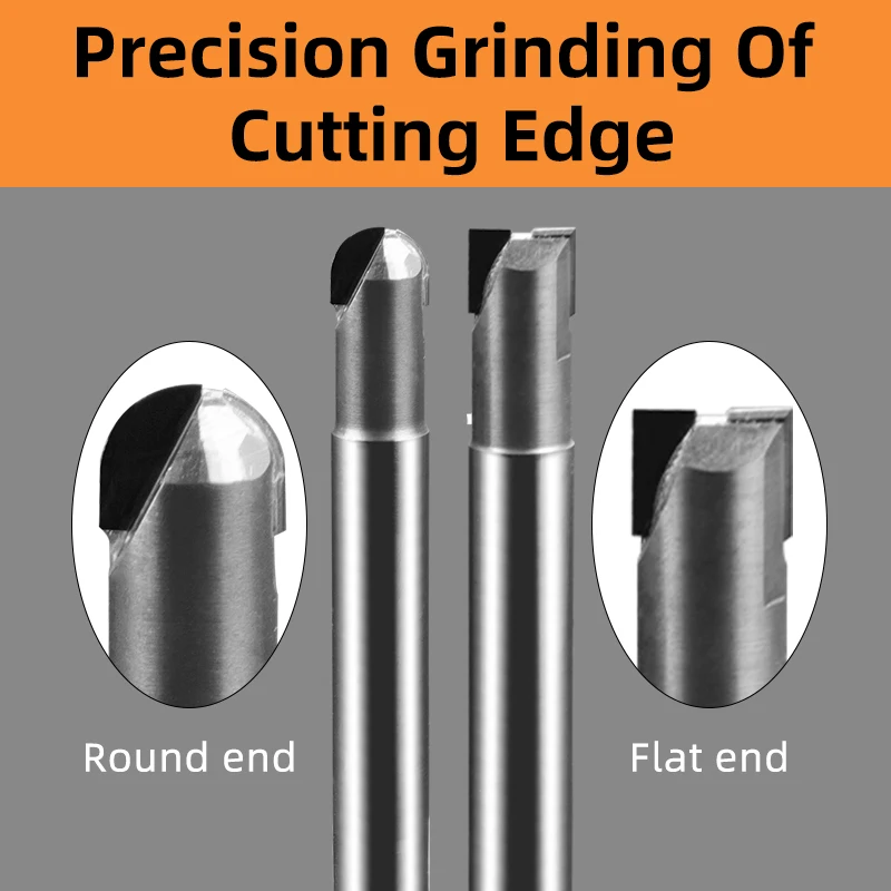 PCD Diamond Milling Cutter chamfer cutter tool Carbon Brazing Fiberglass Zinc Alloys CNC Carbide Countersink Engraving Bits