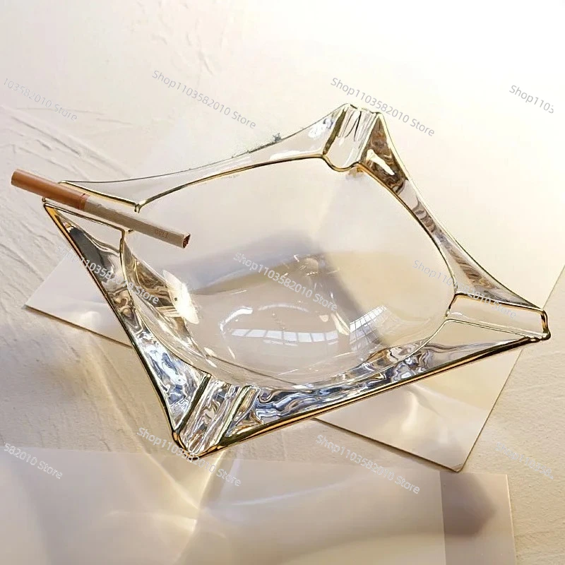 

Fashion Minimalist Nordic Crystal Glass Ashtray for Modern Office & Home