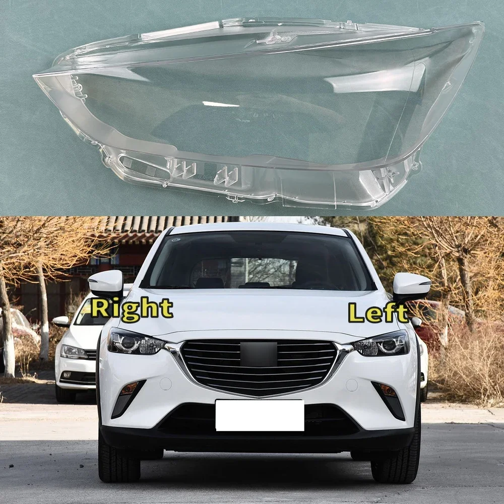 For Mazda CX-3 2018 2019 2020 Front Headlight Cover Transparent Shade Lamp Headlamp Shell Plexiglass Replace Original Lampshade