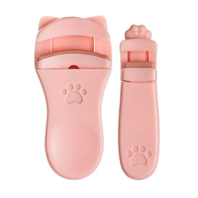 Venta al por mayor, 2 uds., rizador de pestañas con garra de gato, además de ángulo ancho, accesorios de maquillaje de larga duración para mujeres, herramienta que se adapta a todas las formas de pestañas