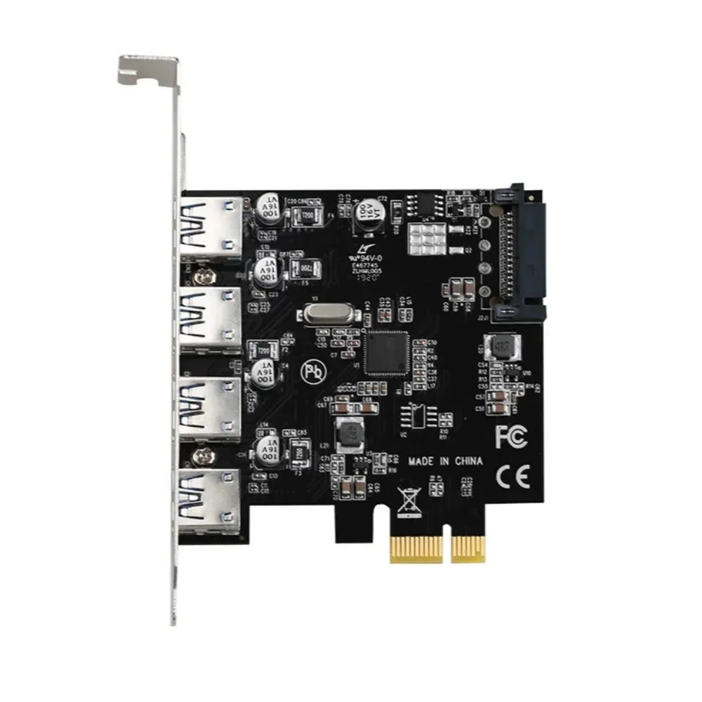 Chip Fresco FL1100 USB 3,0 PCI-E adaptador de tarjeta de expansión PCI-E USB 3,0 4 puertos HUB tarjeta controladora para Windows Vista PC portátil