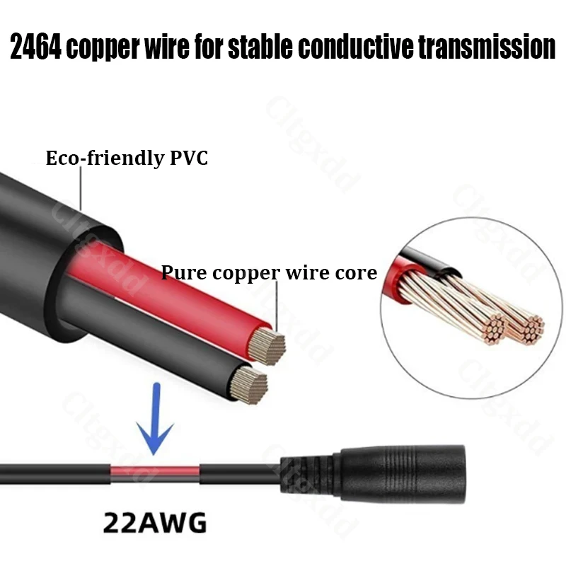 DC-Adapter-Konverterstecker 5,5mm*2,1mm Buchse auf XLR 3-polig 5,5*2,5mm 8,0*1,6mm RCA M12 M16 C13 Stecker Geeignet für Roller – Detail 11