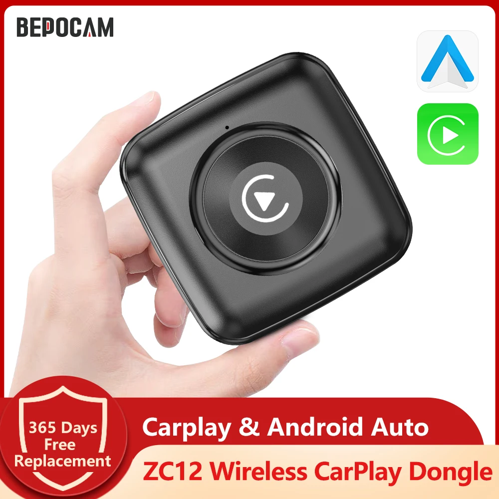 BEPOCAM-ZC12 Dongle sem fio Carplay, Com fio para adaptador CarPlay sem fio, Portátil Smart Mini Box com OEM, Novo, 24