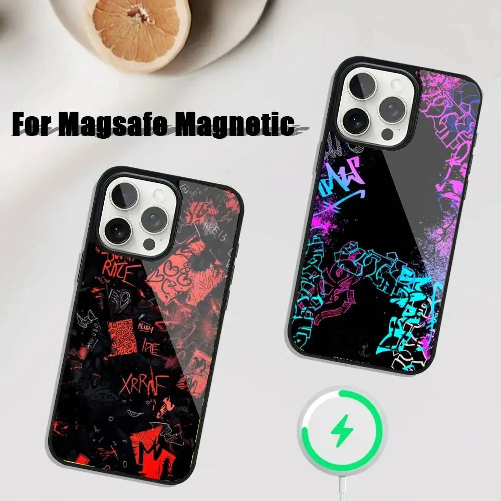 

Graffiti trend pattern Phone Case For iPhone 17,16,15,14,13,12,11,Pro,Max,Plus,Mini,SE4,E Magnetic Magsafe Wireless Charging