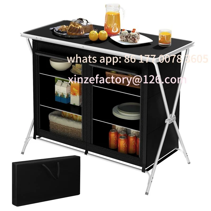 

Customizable Lightweight Camping Table with Storage Garden Outdoor Folding Table Portable Picnic Table with Carrying Bag