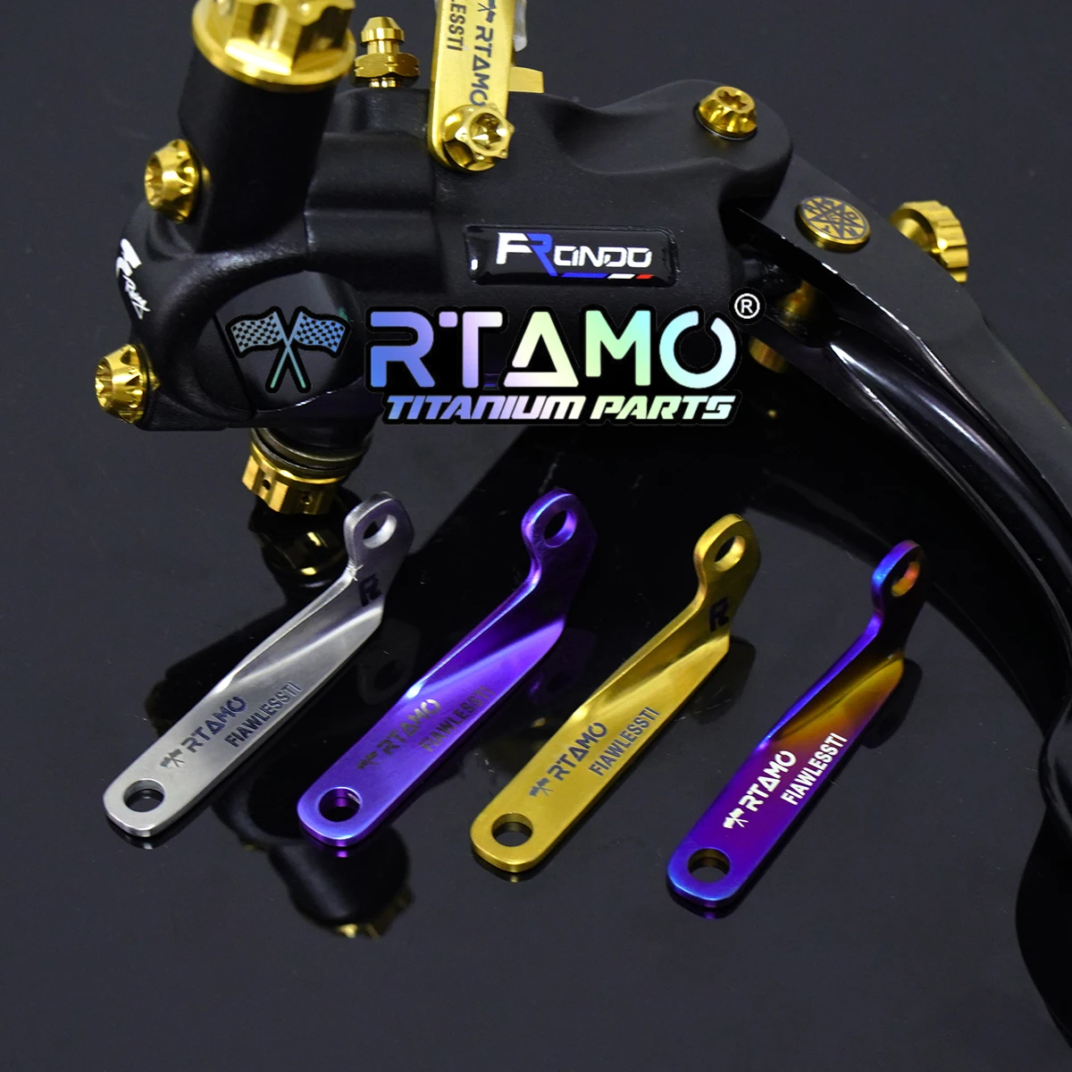 RTAMO Porte-gobelet à huile en titane, prompt ket L/R avec vis pour FMF130