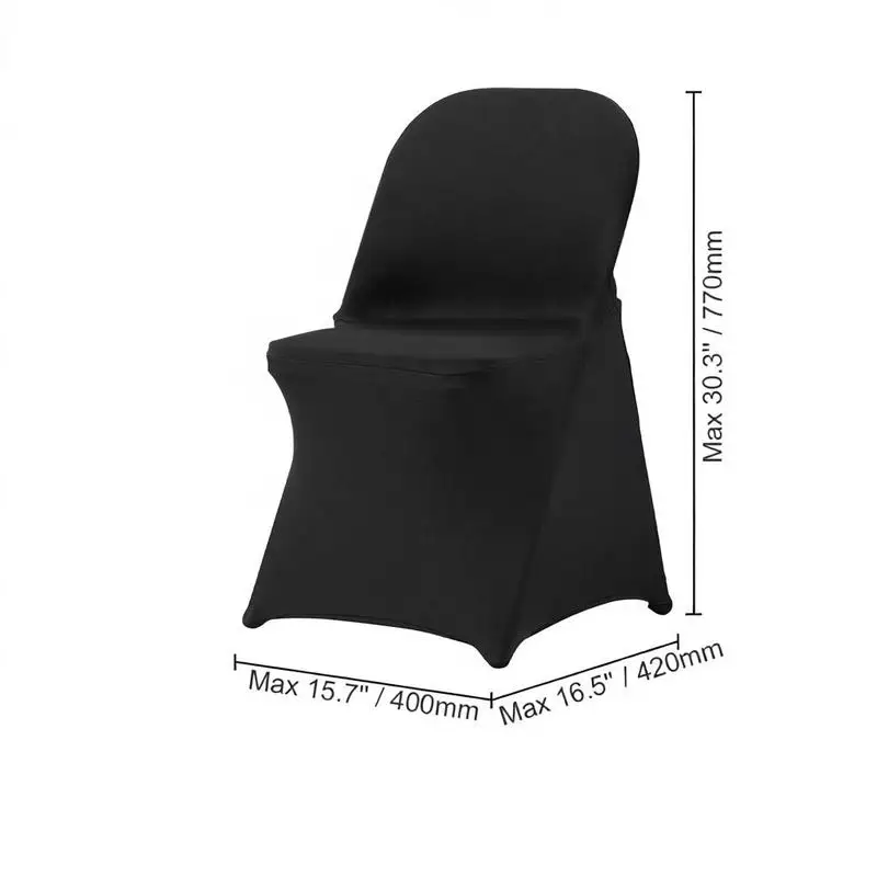

Elastic Fabric Seating Protector 30PCS For Wedding Banquet Party, Universal Stretch Washable Dining Chair Covers Black