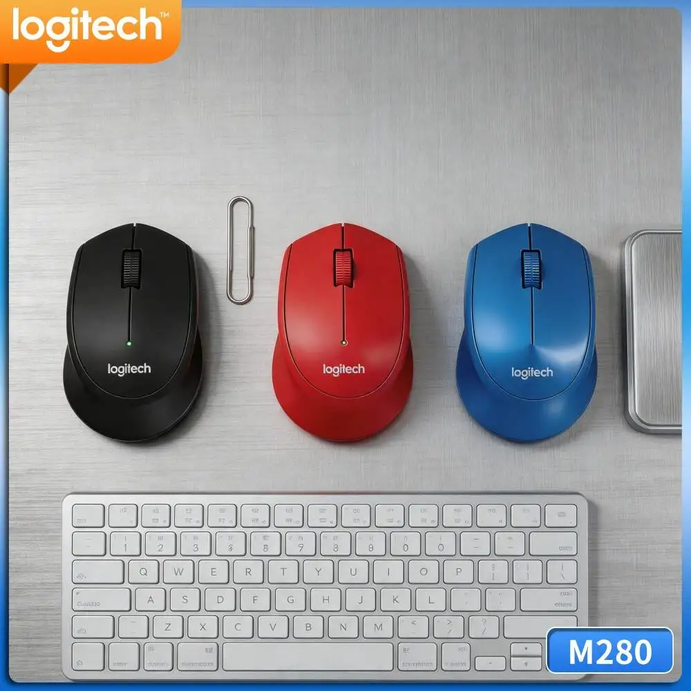 Home Workplace Wireless Mouse M280 Ergonomic Hand Shape Smooth Cursor For Pc Desktop Notebook Office Regular Usage Tasks