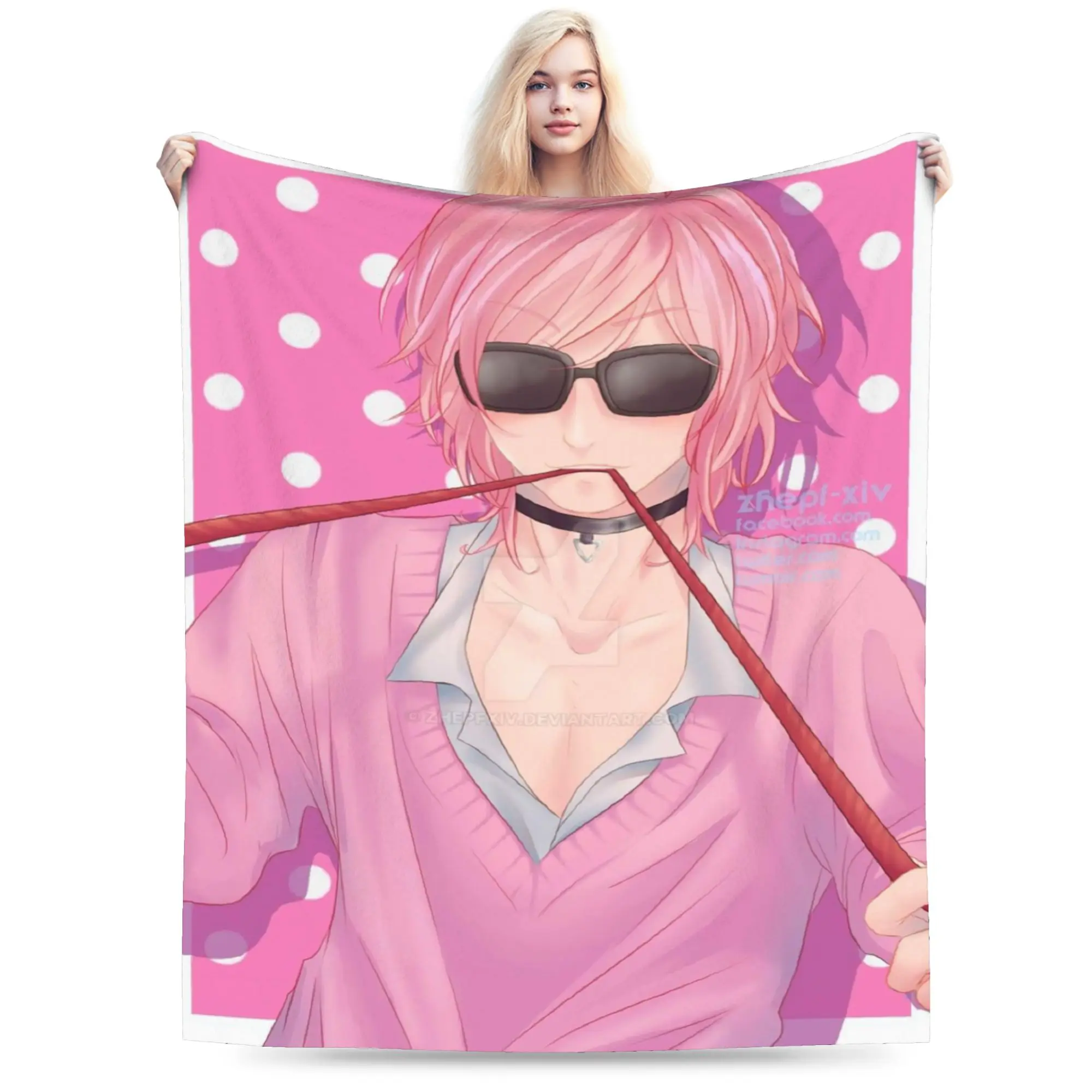 Yarichin B Club Yuri Blanket Quality Soft Warm  Throw Blanket Spring Camping Outdoor Street Trend Bedspread