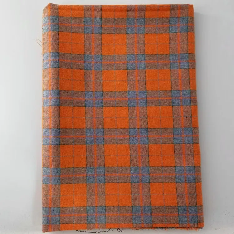 

Plaid Fabric Brushed By The Meter for Skirt Clothes Scarf Pants Coat Diy Sewing Skincare Soft Striped Cloth Autumn