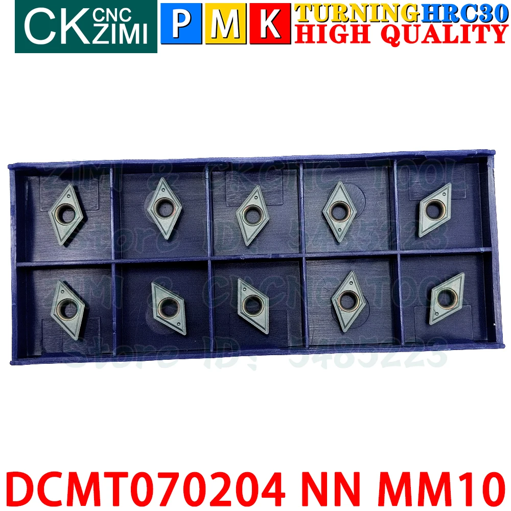 DCMT070204 NN MM10 DCMT 070204 NN MM10 Inserções de Metal Duro Ferramentas de Inserção de Torneamento Externo DCMT0702 DCMT 0702 NN MM10 MM30 Torno mecânico de metal CNC Ferramentas de corte para torneamento