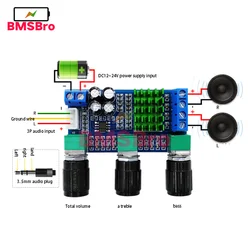 XH-M567 TPA3116D2 Dual-channel Stereo High Power Digital Audio Power Amplifier Board Audio Power Amplifier Board 80W*2