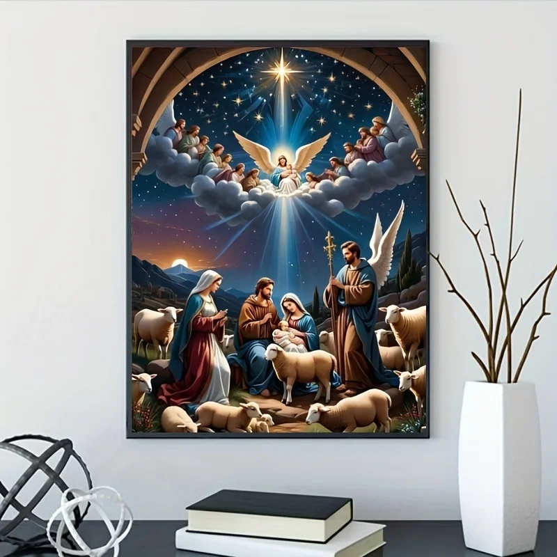 500/1000/1200/2000PCS Puzzles for Adults Jesus Was Born Jigsaw Religious Art Bedroom Living Room Home Decoration Gift