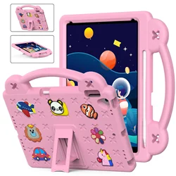 Funda de EVA con soporte seguro para tableta, cubierta para iPad Air 11 Pro 2024, 5, 4, 10,9, 10 °, 2022, 8 °, 9 °, 7 °, 10,2 generación, Mini 6, 4, 3, 2