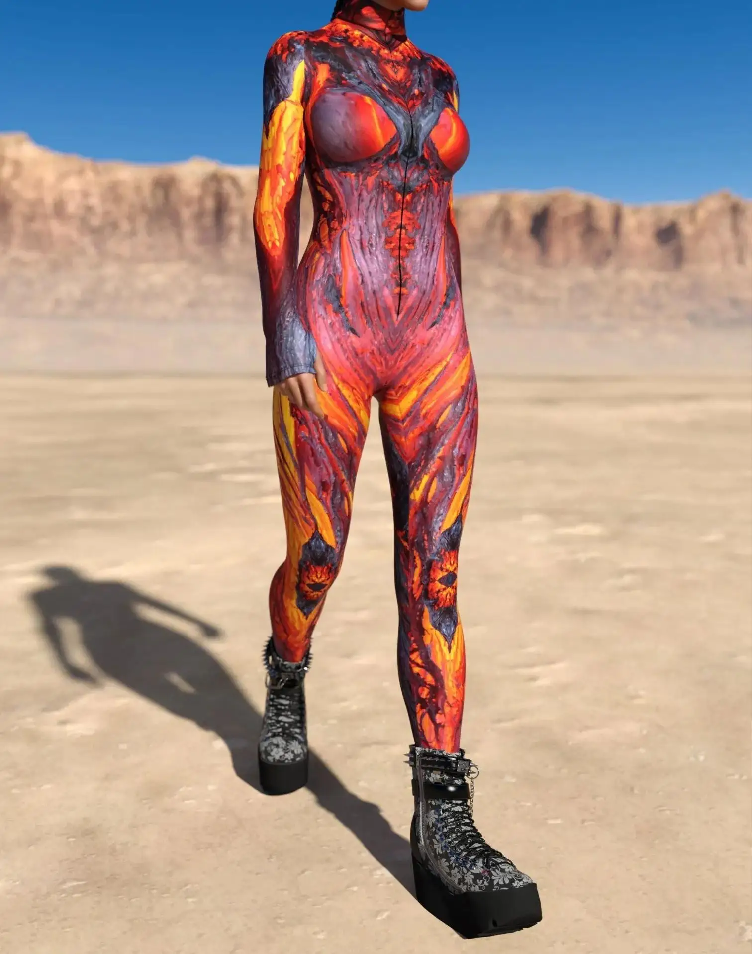 Mechanischer Rüstungs-Roboter-Bodysuit für Frauen, Skelett-Cosplay, Punk-Zentai-Jumpsuit, Kostüm für Halloween-Party, Aufführung, Maskerade – Detail 13