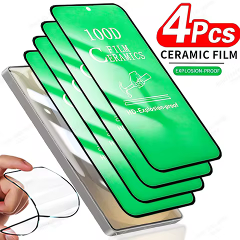 4PCS HD Ceramic Film For Samsung S25 Ultra S24 Plus S23 S22 S21 S20 S24 FE Note 20 Ultra 10 Screen Protector Soft Film Not Glass
