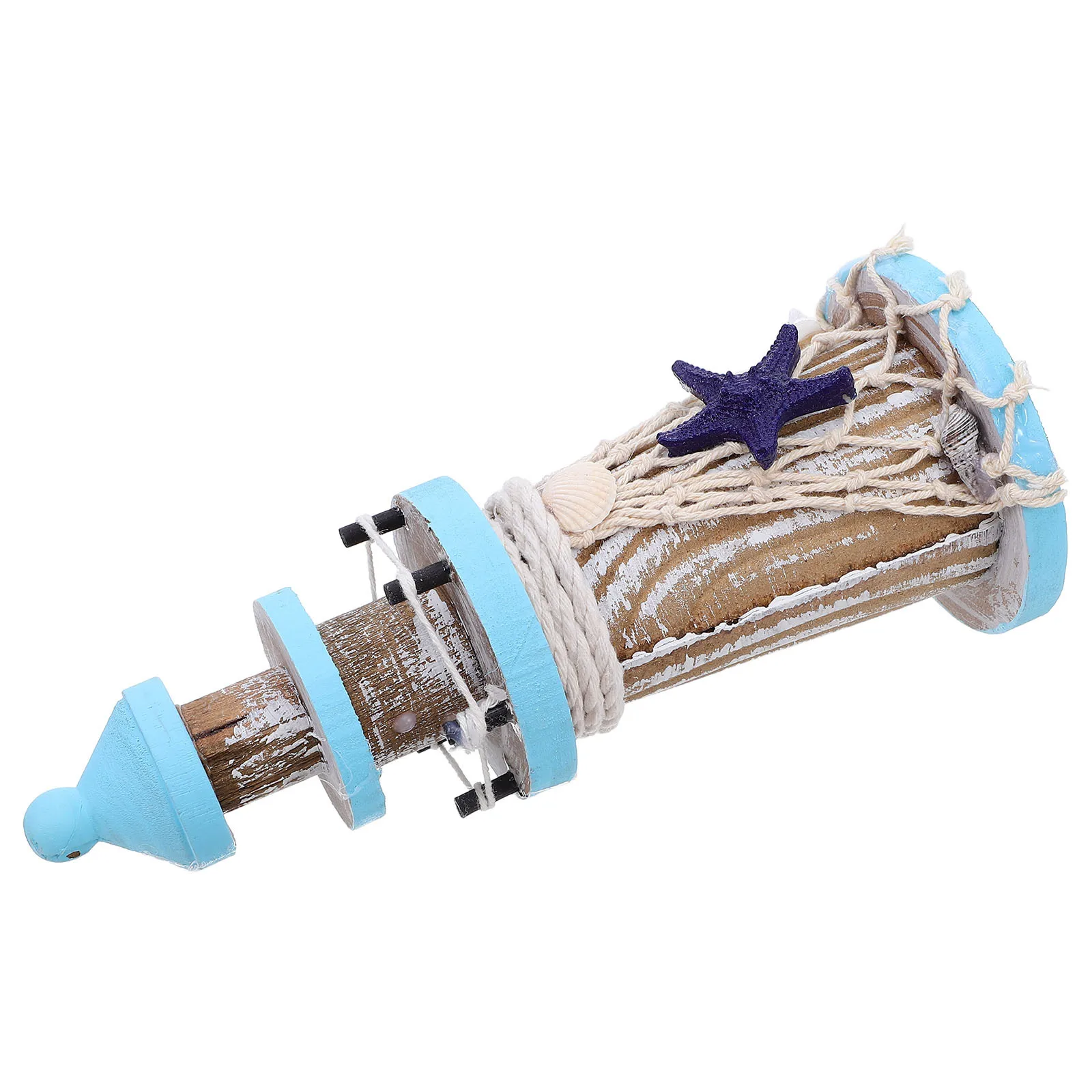 

19Cm Ocean Theme Lighthouse Sculpture Mediterranean Inspired Decorative Piece for Home Office Nautical Room Wall Shelf Art
