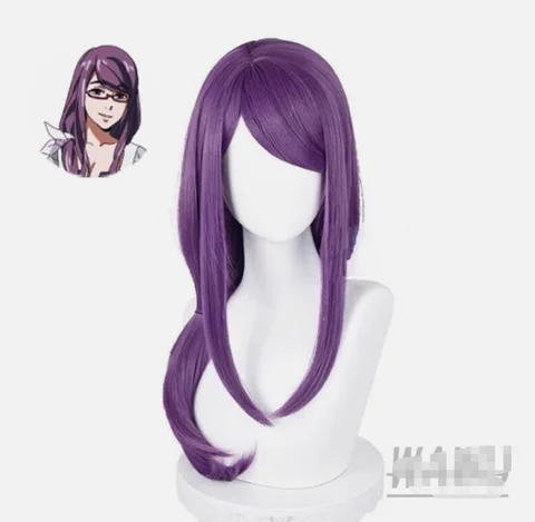 Tokyo Ghoul Kamishiro Rize 코스프레 가발 긴 파티 헤어 합성 의상 가발
