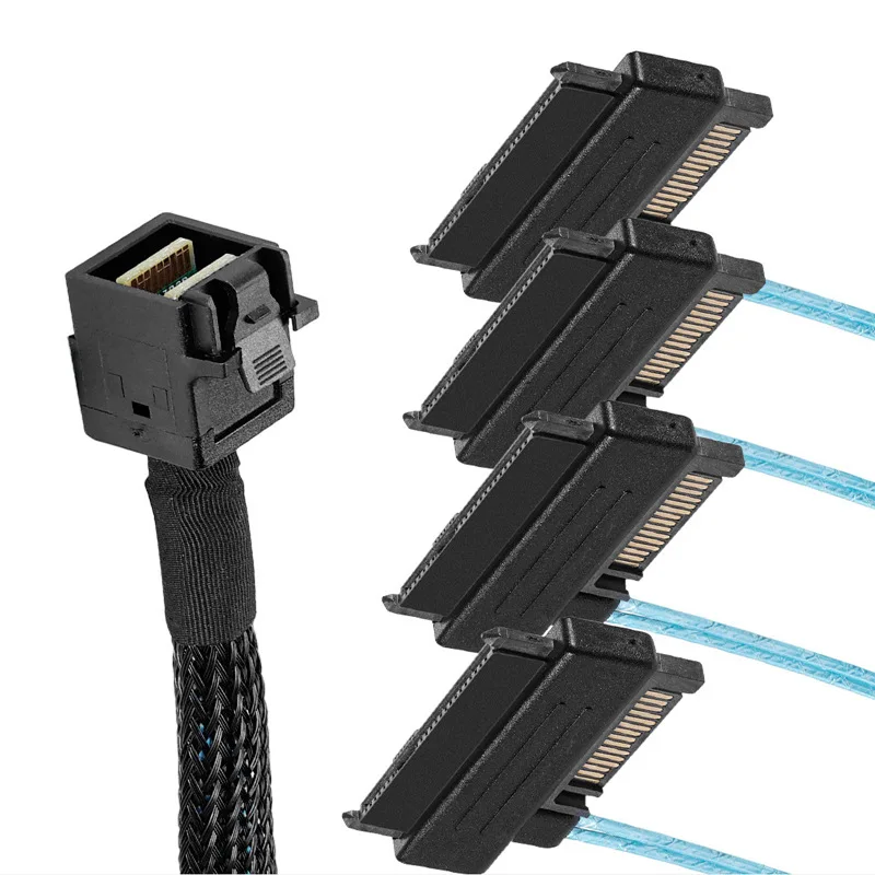 MiniSAS HD SFF-8643 36P to 4SFF-8482 29+15P SAS SATA HARD DRIVE data cable