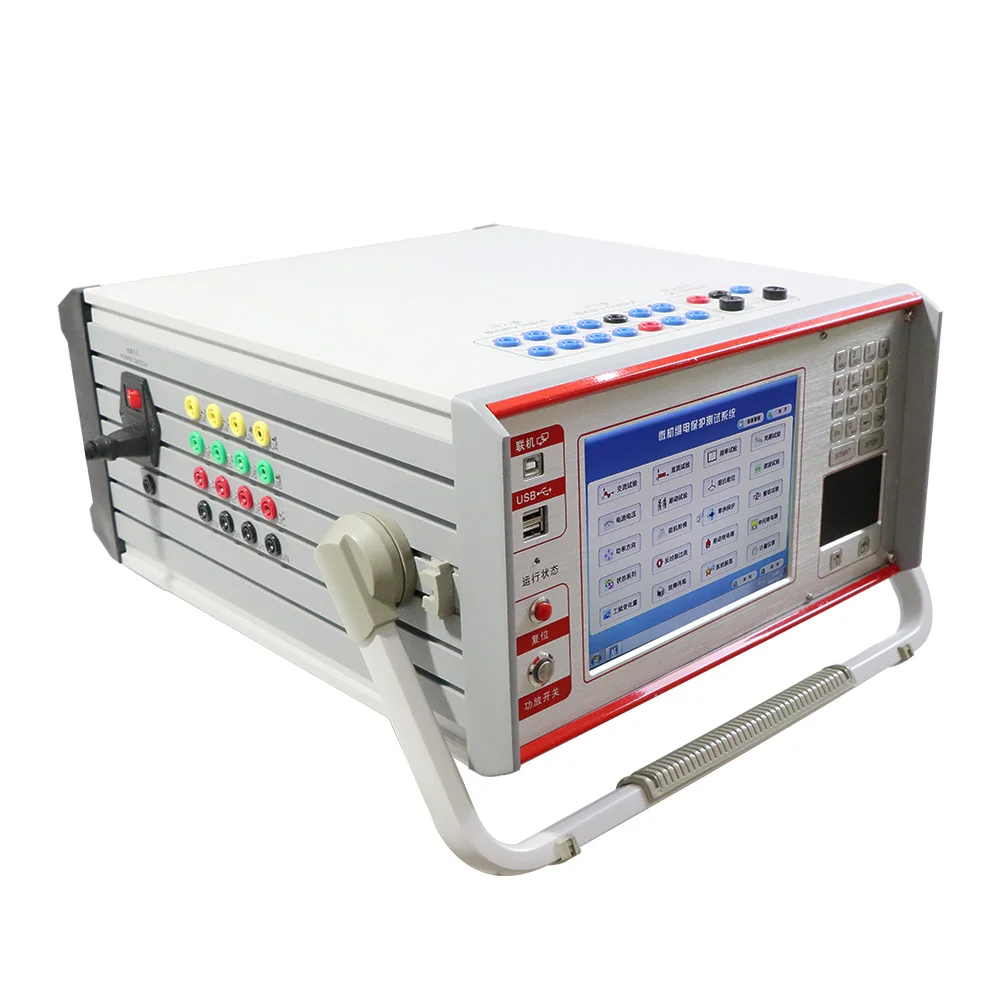 Secondary Relay Set Microcomputer Six Phase 6 Phase Relay Protection Tester with D/a Converter Synchronization Test Relay Test