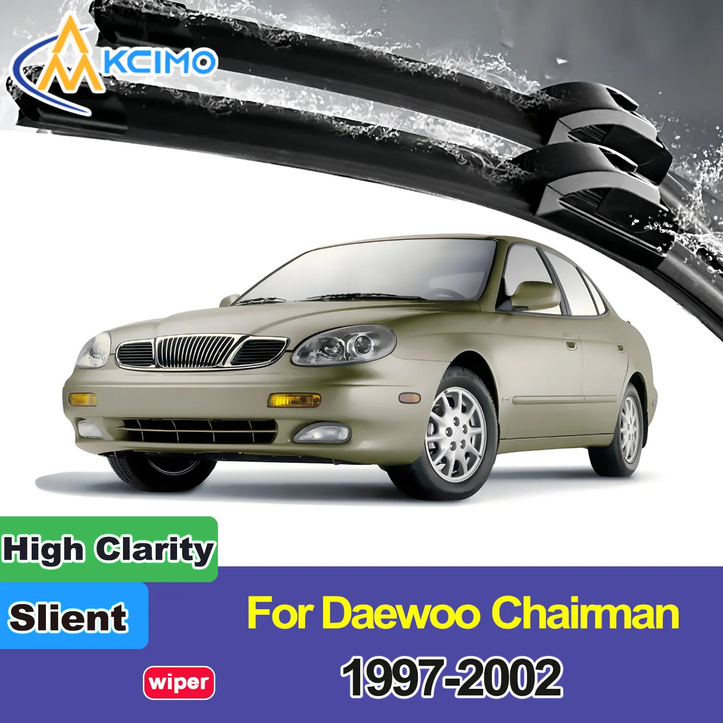 

KCIMO 2PCS New Wiper Blades for Daewoo Chairman 1997-2002 SsangYong Chairman/ Daewoo Chairman/ Pyeonghwa Junma/Zumma Windscreen