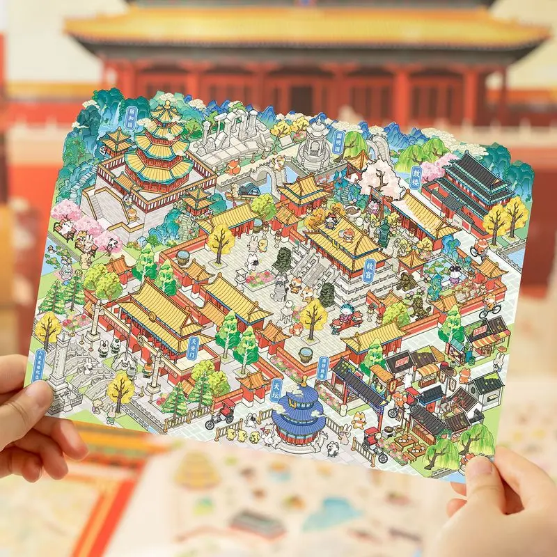 حجم كبير سلسلة Kawaii الحضرية المشهد ملصق مشهد مصغر ثلاثية الأبعاد ألعاب منزلية الإبداعية الكولاج Diy بها بنفسك سجل القصاصات التراص ملصق