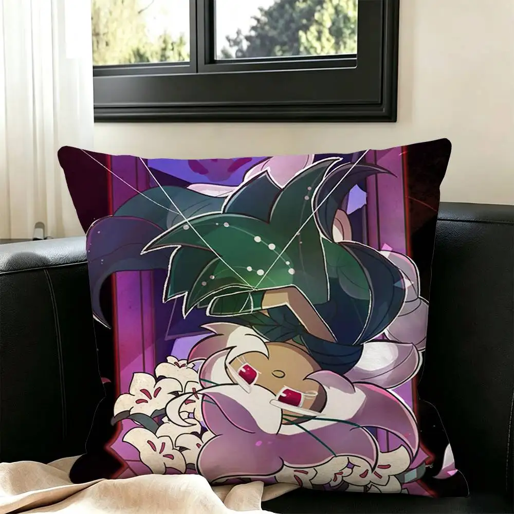 White Lily Cookie Run Kingdom  Square Double-Sided printed Pillow Case Bedroom Bedside Pillow Sofa Cushion Cover - view 3