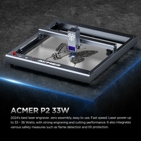 ACMER P2 33W Laser Engraver with Air Assist Industrial Rails WIFI Laser Engraving Cutting Machine Carve Glass Wood for Business