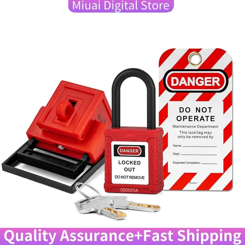 Circuit Breaker Lockout Device With Lotopad Lockand Tag For 480/600V Clamp-On Breaker Lock Out Tag Out B-A74Z