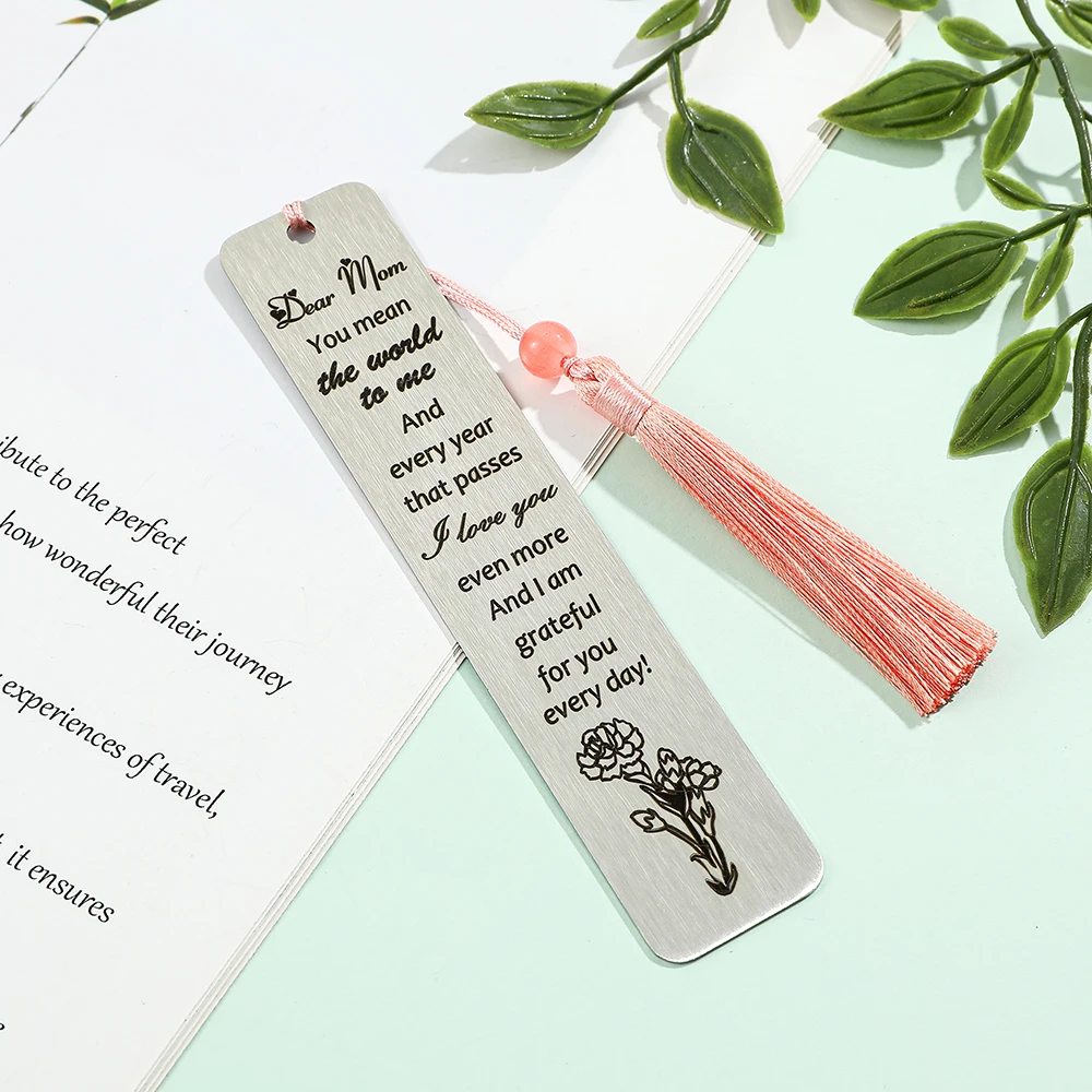 1pcs silver metal stainless steel bookmarks, durable metal bookmarks, ideal birthday gift for book lovers, Christmas gifts