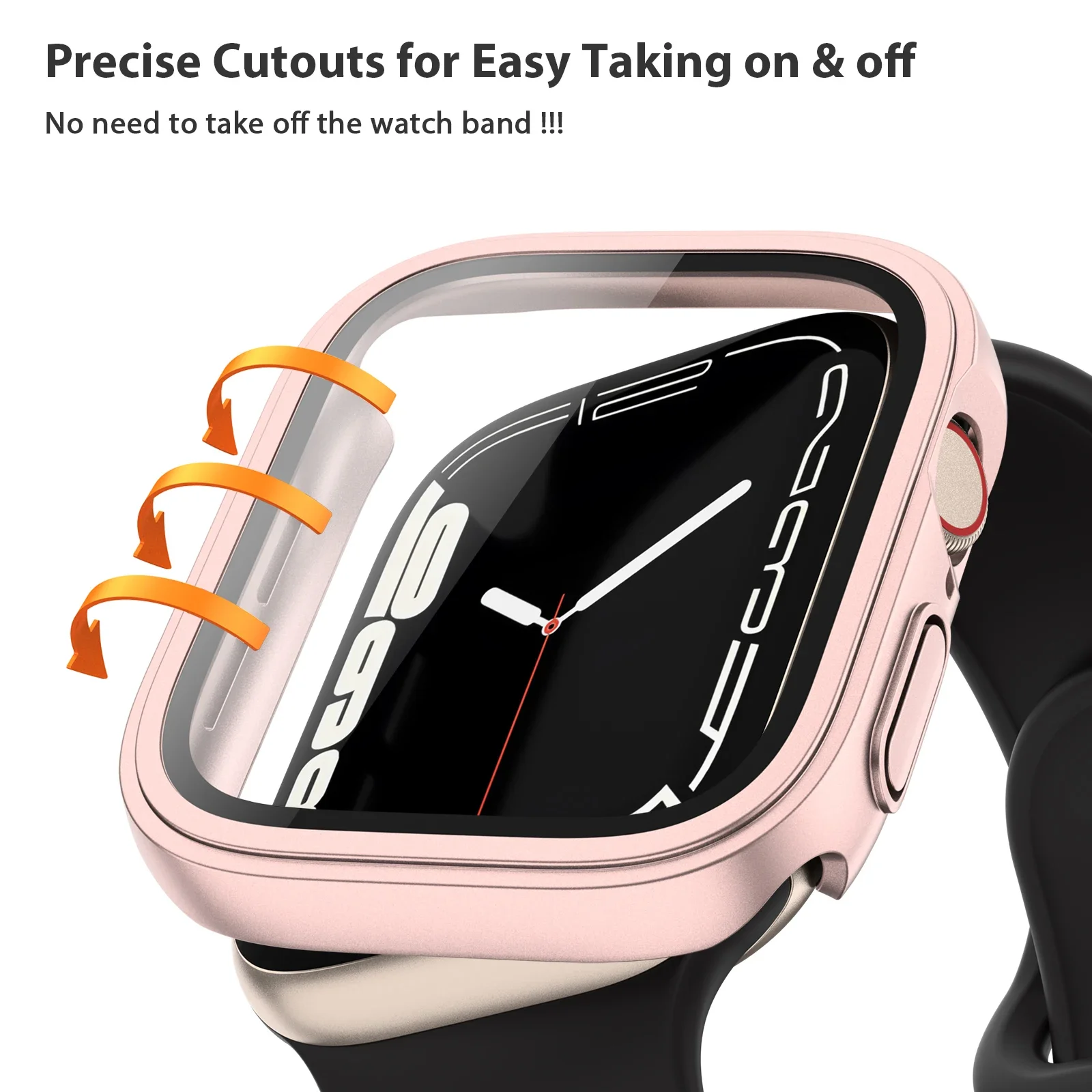 Tempered Glass Watch Case for Apple Watch Series 7 8 2 3 4 5 6 Cover Screen Protective Film for iWatch 40mm 41mm 44mm 45mm Shell