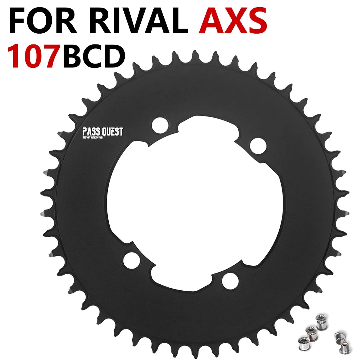 PASS QUEST 107 bcd chainring axs for sram rival chainring 12 speed 107 bcd Narrow Wide road bike 12S Crankset tray Chainwheel