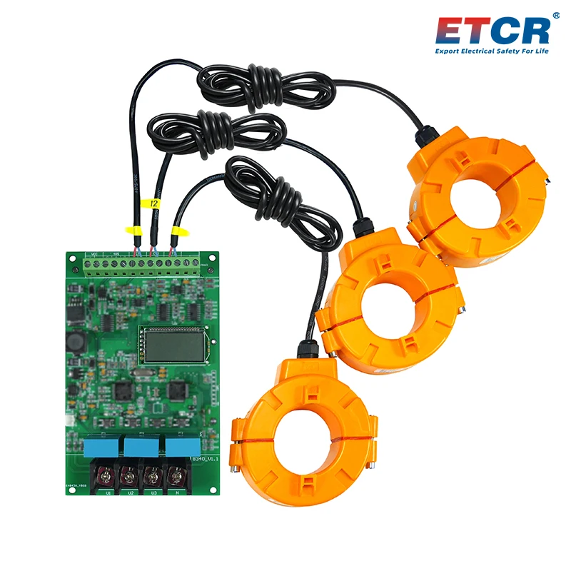 ETCR8340 في الوقت الحقيقي تسرب التيار والجهد على الخط تستر محول الأساسية التأريض المراقبة الحالية 6 قنوات متر