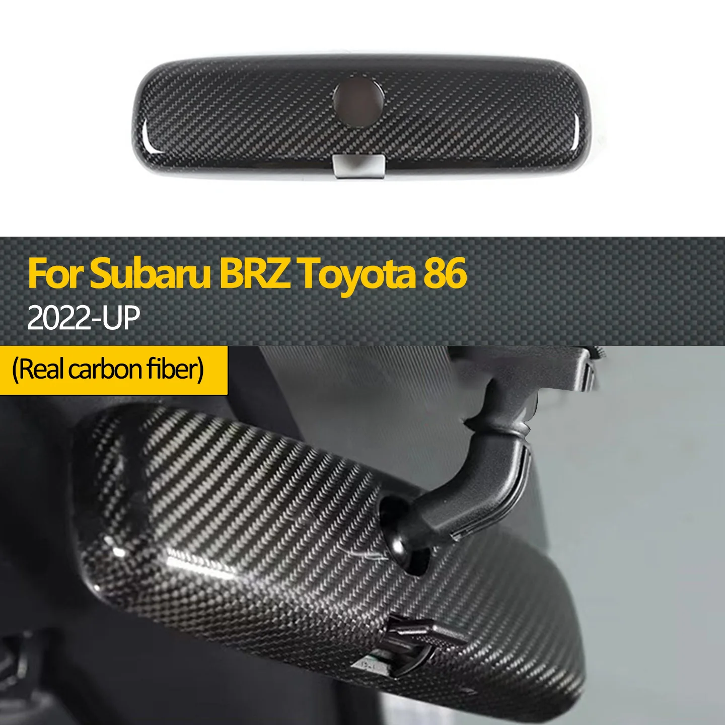 Suitable for 2022 Subaru BRZ and Toyota 86, genuine dry carbon fiber manual interior rearview mirror shell interior parts access