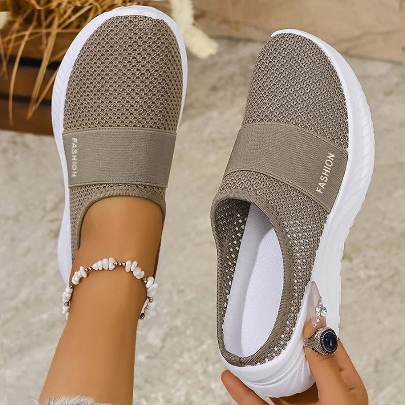 Women's Shoes Women Daily Casual Style 2026 Spring and Summer Air Mesh Breathable Single Shoes Flat Heels Tourist Driving Shoes