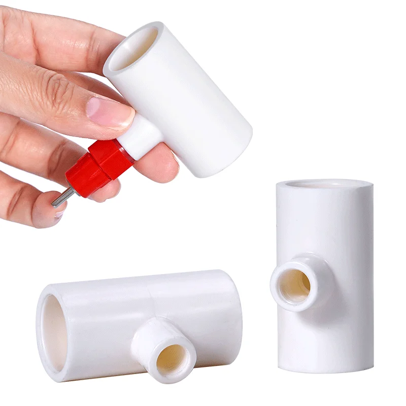5Pcs Automatic Chicken Drinking Nipple with Connecting Pipe PVC Tee Fittings 20mm Livestock Drinking Feeder Tee Connector