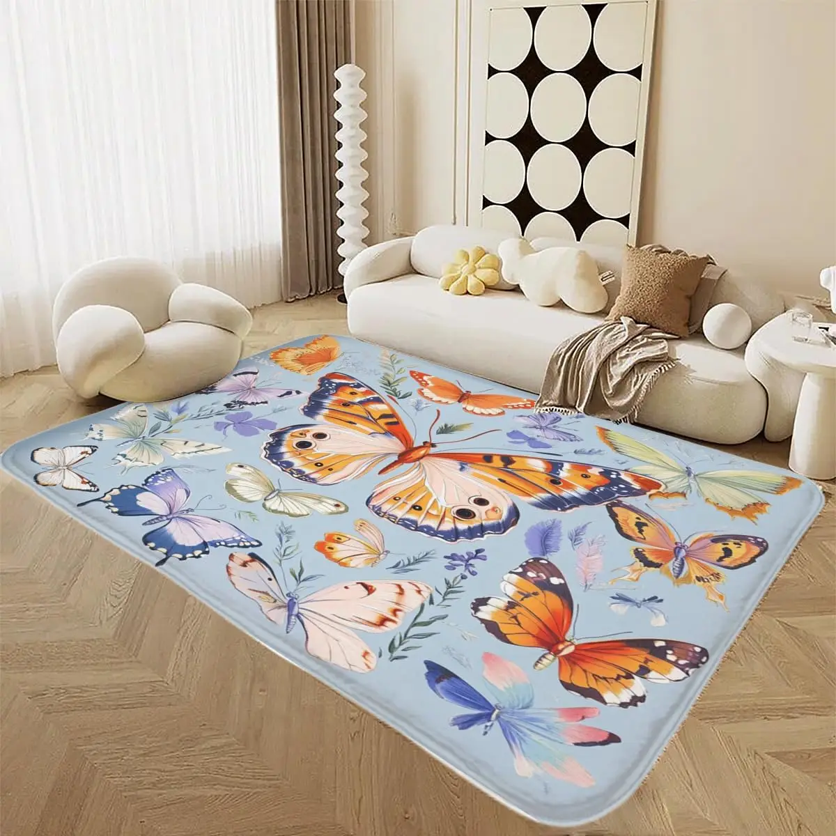 

Красочный коврик-бабочка, Красота бабочки, как сказочный стихов, подходит для гостиной, спальни, столовой