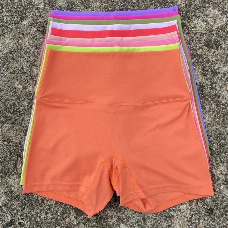 

Sexy High Waist Yoga Shorts for Women - Solid Color Athletic Sport Shorts, Squat Proof for Cycling, Training & Jogging